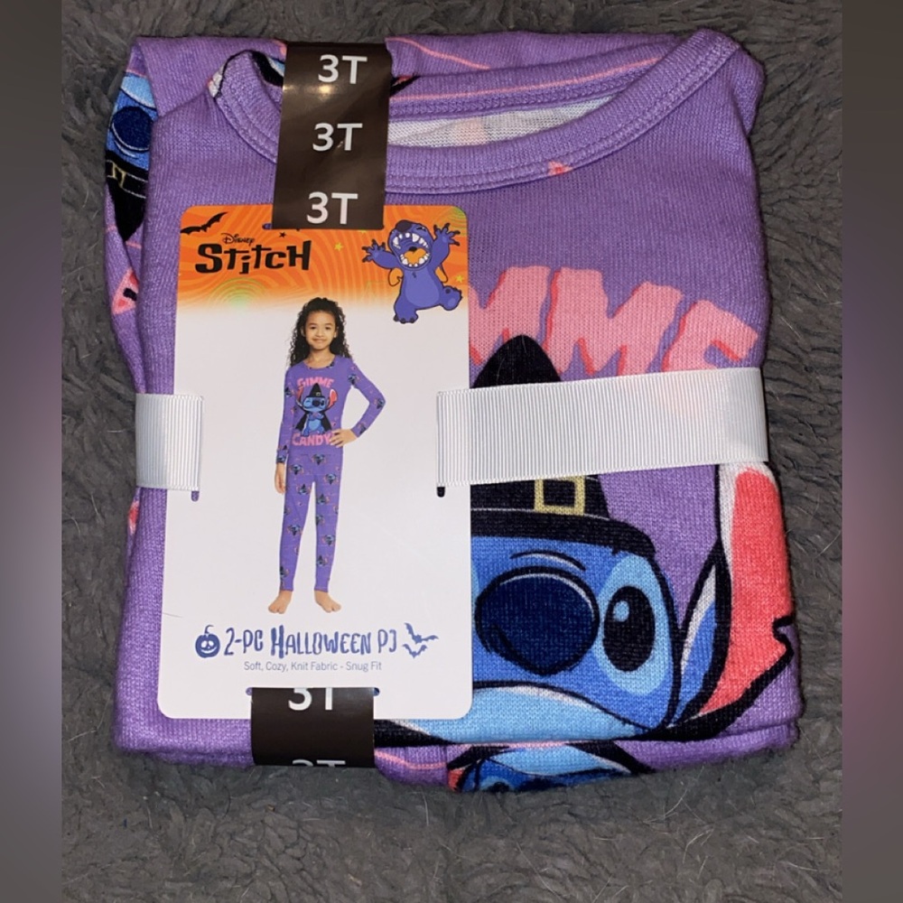Disney Purple Halloween Stitch Pajama Set